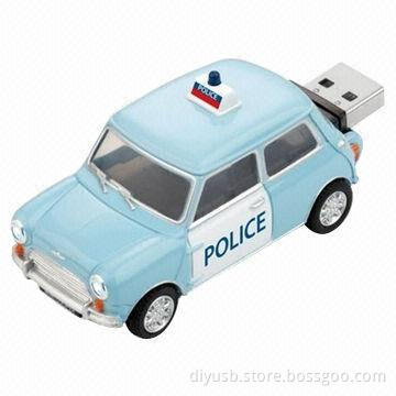 Car-shaped USB Flash Drive, Lifetime Warranty, Free Logo, Up to 32GB Capacity